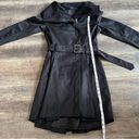 BCBGMAXAZRIA  Sophia Funnel-Neck Pleated Jacket Black Size XS Trench Coat Photo 11