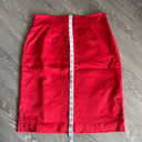 Anne Klein  Skirt Size 10 Petite Red Back Slit Photo 2