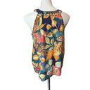 Cynthia Rowley  Tropical Print Lightweight Cotton Racerback Tank Top, Sz S Photo 3