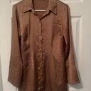 Abercrombie & Fitch Split Cuff Satin Shirt Dress Photo 4