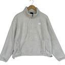 The North Face  Top Womens L Teddy Sherpa Pull Over Half Zip High Neck Ivory Photo 0