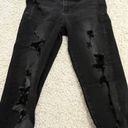 American Eagle  black distressed high rise jeggings size 4 Photo 6