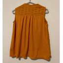 Knox Rose  Women's Size Small Sleeveless Blouse Mustard Yellow Cutout Detailing Photo 7