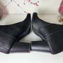 American Eagle  Black Faux Leather Peep-toe Block Heel Booties Photo 6