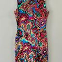 Oleg Cassini Black Tie Vintage 80’s Rainbow Sequin Paisley Mini Dress Photo 0