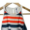 New Balance  Dry Fresh Gray & Coral Stripe Racerback Tank Top Women's Small New Photo 1