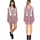 Free People  Boho long sleeve Tegan Border Printed Mini Dress XS Photo 1