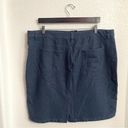 Talbots  Womens Skirt Blue Denim Stretch Pencil Straight Plus Size 20 Photo 1