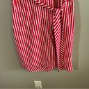 Maeve Anthropologie  Kiana Red and White Striped Shirt Midi Dress XS Photo 4