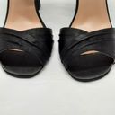 Qupid  Shoes Women's Size 9 Black Satin High Heel Open Toe Sandals Pumps Photo 2