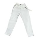 Lulus  Women's High-Rise Straight Leg White Jeans XS Belt Included Photo 1