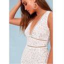 Lulus  Amora White Lace Jumpsuit Bridal Bride Bachelorette Wedding Small Photo 7