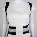 Joseph Ribkoff  black white sheath dress capped sleeves dress, 8 Photo 5