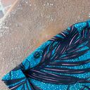 Lululemon tropical print teal swim shirts sz 4 Photo 3