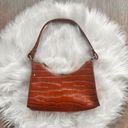 SheIn Burnt Orange Faux Crocodile Small Shoulder Handbag Purse  Photo 0