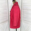 City Girl Houndstooth Swing Coat Jacket Red Pink Small Photo 1