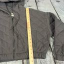 Stoosh  Hooded Grey Quilted Cropped Zip Up Jacket‎ Size L (B1) Photo 9