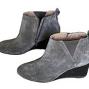 Vionic  Ankle Boots Womens 7 Gray Paloma Suede Wedge Heel Bootie Comfort Shoes Photo 1