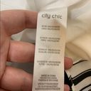 City Chic  tie shoulder striped tank top black white sz 20 Photo 7