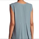 Pleione  Bailey double pleat green seafoam sleeveless blouse shirt top small EUC Photo 11