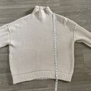 Aerie oversized cream cowl neck knit sweater - large Photo 6