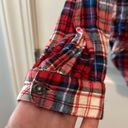 Miami  Red, White & Blue Plaid Flannel—Size XS Photo 1