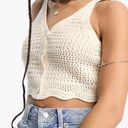 New Look  button down crochet top in oatmeal size 10 Photo 5