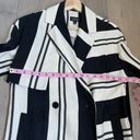 Topshop  striped duster jacket trench coat lightweight navy white Photo 8