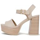 Soda Faux Leather Platform Chunky Heel Sandal Photo 1