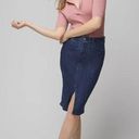 White House | Black Market  Denim Pencil Skirt Size 16 Fall HorseGirl Midi Plus Photo 0