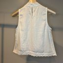 Garnet Hill  Coastline Linen Sleeveless Scalloped edge top, size XS Photo 8