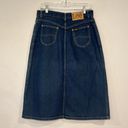 Lee Vintage  100% cotton denim A-line midi skirt front slit 14 Photo 2