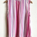 Tommy Bahama  Pink Stripe V-Neck Seaside Escape Tank Women’s Large Photo 6