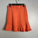 Free People  Beach Muted Orange Mini Skirt Flare Ruffle Hem Pockets XS Photo 4