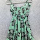 Prince And Fox  Women's Dress Sleeveless Blue Teal Size Small Floral Faux Wrap Fron Photo 1