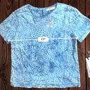 Life in Progress  Womens Small Blue Cheetah Print Blouse • Keyhole Neck NWT Photo 10