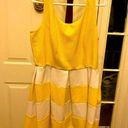 Tiana B  SUNNY YELLOW AND WHITE STRIPED DRESS SIZE 14 Photo 0