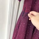 Eshakti  Purple Red Ruffle Ombre Star Print Georgette Midi Dress Missing Belt 1X Photo 8