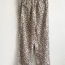 Caslon Leopard Print Track Style Belted Linen Pants in a size XS NWOT Casual Animal Print Photo 2
