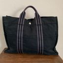 Hermès Hermes Canvas Herline Fourre Tout Large Tote Bag in Black 16.5” x 11” Photo 5