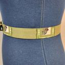 Vintage Fabric Equestrian Design Adjustable Belt Green Photo 3