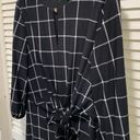 Ralph Lauren Lauren  Black/White Check Print Keyhole 3/4 Sleeve Zip Lined Size 8 Photo 1