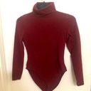 American Apparel  burgundy turtleneck bodysuit S Photo 1