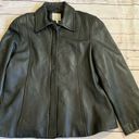 Anne Klein  size L Large 100% leather black jacket Photo 7