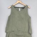 Lungo L’arno Lungo L'Arno Linen Dress Womens Medium Green Beach Summer Popover Casual Shift Photo 1