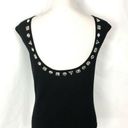 Chetta B  Evening Womens Black Rhinestone Blouse Sleeveless‎ Formal Size Small Photo 0