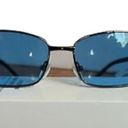 BP . 58mm Rectangular Wire Blue Lense Sunglasses NEW Photo 0