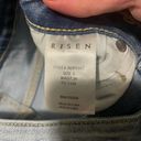 Risen  Straight Leg Jeans Size 26 Distressed High Waisted Light Wash Ankle Relax Photo 9