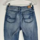 American Eagle  Denim Jogger Pants Sz 0 Super Stretch Jeans Ankle Cuff Photo 9