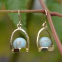 Amryllis Boho Turquoise And Gold Earrings Photo 4